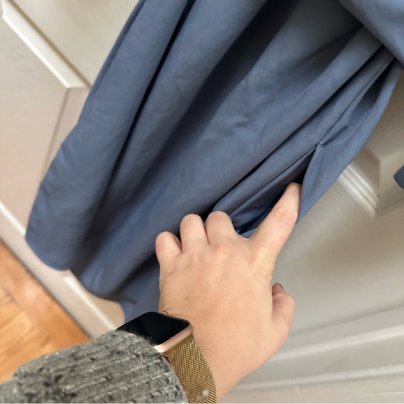 Everlane The Japanese Go Weave Long Sleeve Slate Blue Women's wrap short 8 - Picture 4 of 7